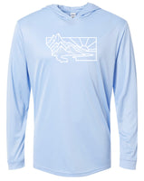 Heritage UV Hoodie - Blue Mist/White