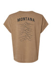 Range Montana Womens Tshirt- Coyote Brown/Black